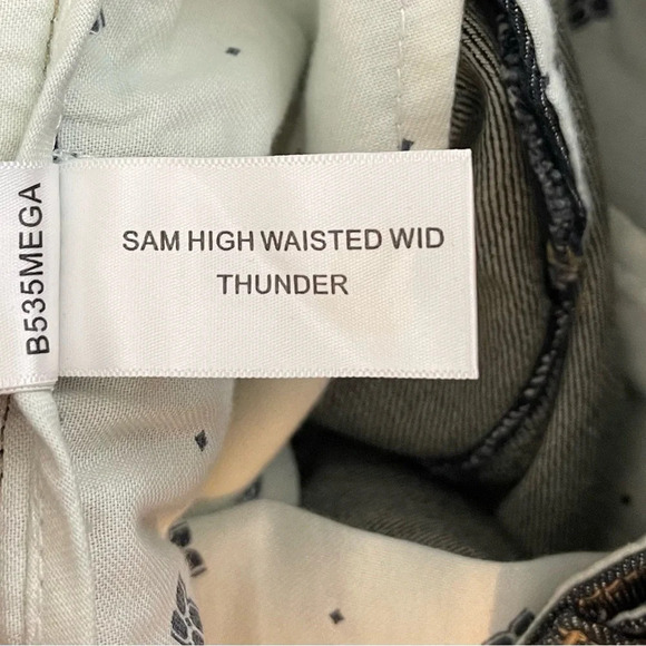 BCBGMaxAzria Sam Wide Leg Jeans Size 26 Downtown Wash Stretch Dark Wash - Picture 9 of 9